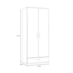 Armadio 2 ante 1 cassetto colore rovere 89x54x210.5H Arcadia
