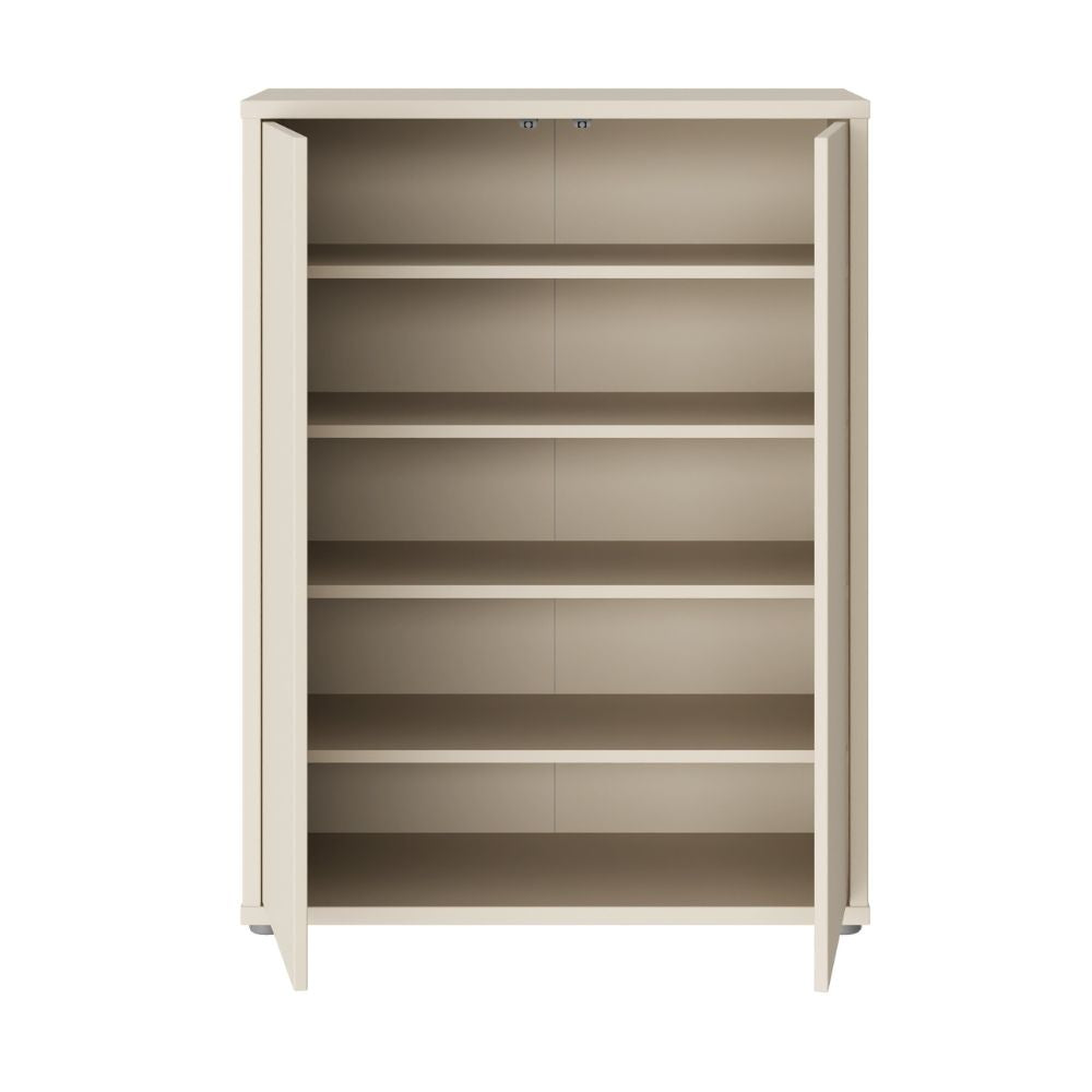 Meuble polyvalent 2 portes coloris cachemire 74,5x35x99 Medea