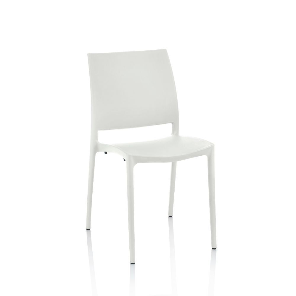 Set 4 sedie polipropilene colore bianco Curtis