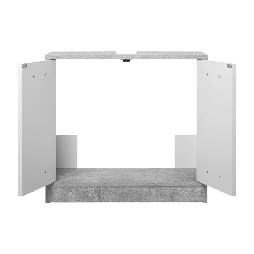 Set bagno completo colore beton e bianco - Madeira