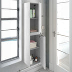 Hängender Badschrank 35x150H cm Eiche eisgrau - Foltin