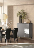 Madia alta con 2 ante colore ardesia piombo 121x126H cm - Polan