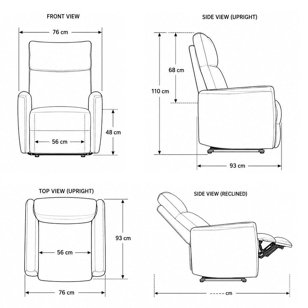 Poltrona alzapersona con recliner elettrico in tessuto beige Motion