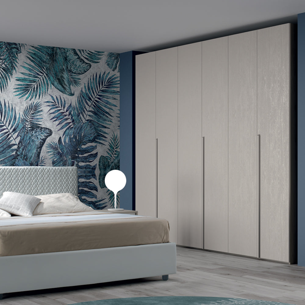 Kleiderschrank 6 Drehtüren Ulme Oxid 276x250H cm - Coco