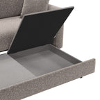 Divano 3 posti con letto estraibile e contenitore in tessuto tortora 180x93x97H Cosy