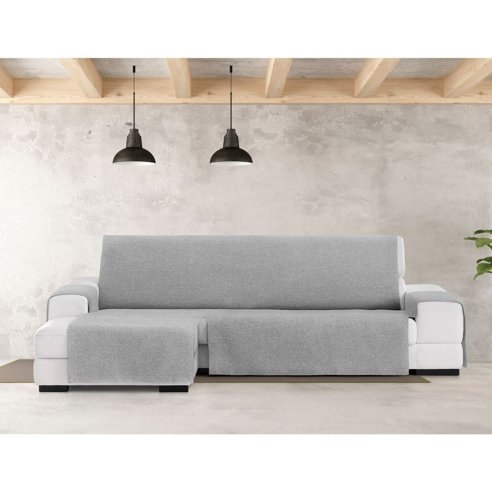 Sofabezug 290 cm Ottomane links, Farbe Grau Valeria