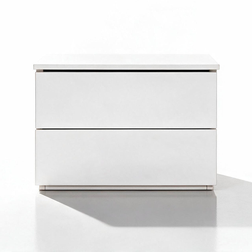 Comodino con 2 cassetti colore bianco 49x41H cm - Manitoba