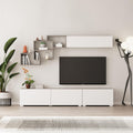 Parete attrezzata colore bianco e tortora 210x35x39H Free