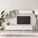Parete attrezzata colore bianco e tortora 210x35x39H Free