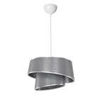 Lampada da soffitto con paralume grigio effetto legno - Lima MDL5132
