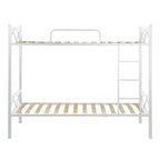 Letto a castello con reti incluse in metallo colore bianco - Wind