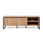 Mobile porta TV 160x55h cm colore quercia e antracite - Denver 54