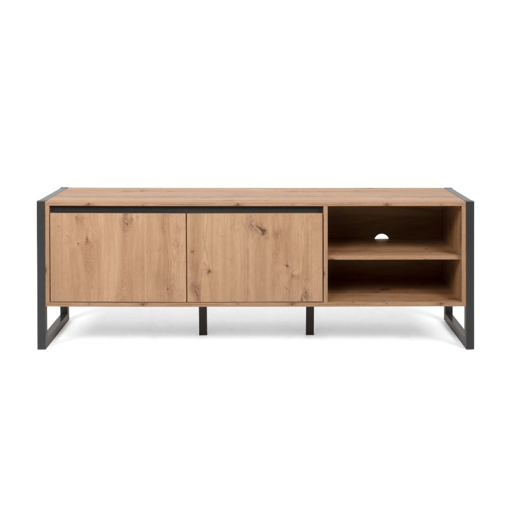 Mobile porta TV 160x55h cm colore quercia e antracite - Denver 54