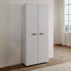 Scarpiera a 2 ante con scomparti colore bianco 74x181H cm - Magika