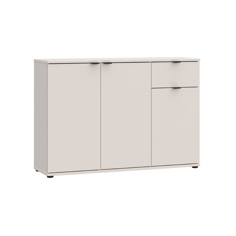 GNMK231L-U60 MEHRZWECK-UNTERSCHRANK MIT DREI TÜREN + 1 SCHUBLADE KASCHMIRFARBEN L120CM