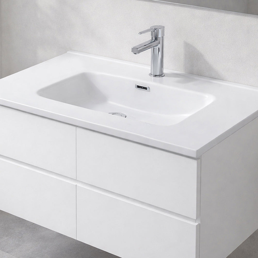 Aufsatzwaschtisch 1 Becken Keramik weiß glänzend 91x46,5 LAV9090S