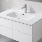Aufsatzwaschtisch 1 Becken Keramik weiß glänzend 91x46,5 LAV9090S