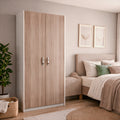 Kleiderschrank mit 2 Türen, Ulmenfarbe, 91x210H cm