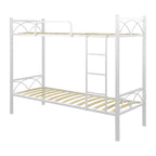Letto a castello con reti incluse in metallo colore bianco - Wind