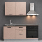 Cucina completa con elettrodomestici e piano a induzione colore cashmere Astinew180 Industrie Valentini