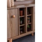 Madia 2 ante e 3 cassetti con vani a giorno colore rovere miele 206x85H cm - Dolce