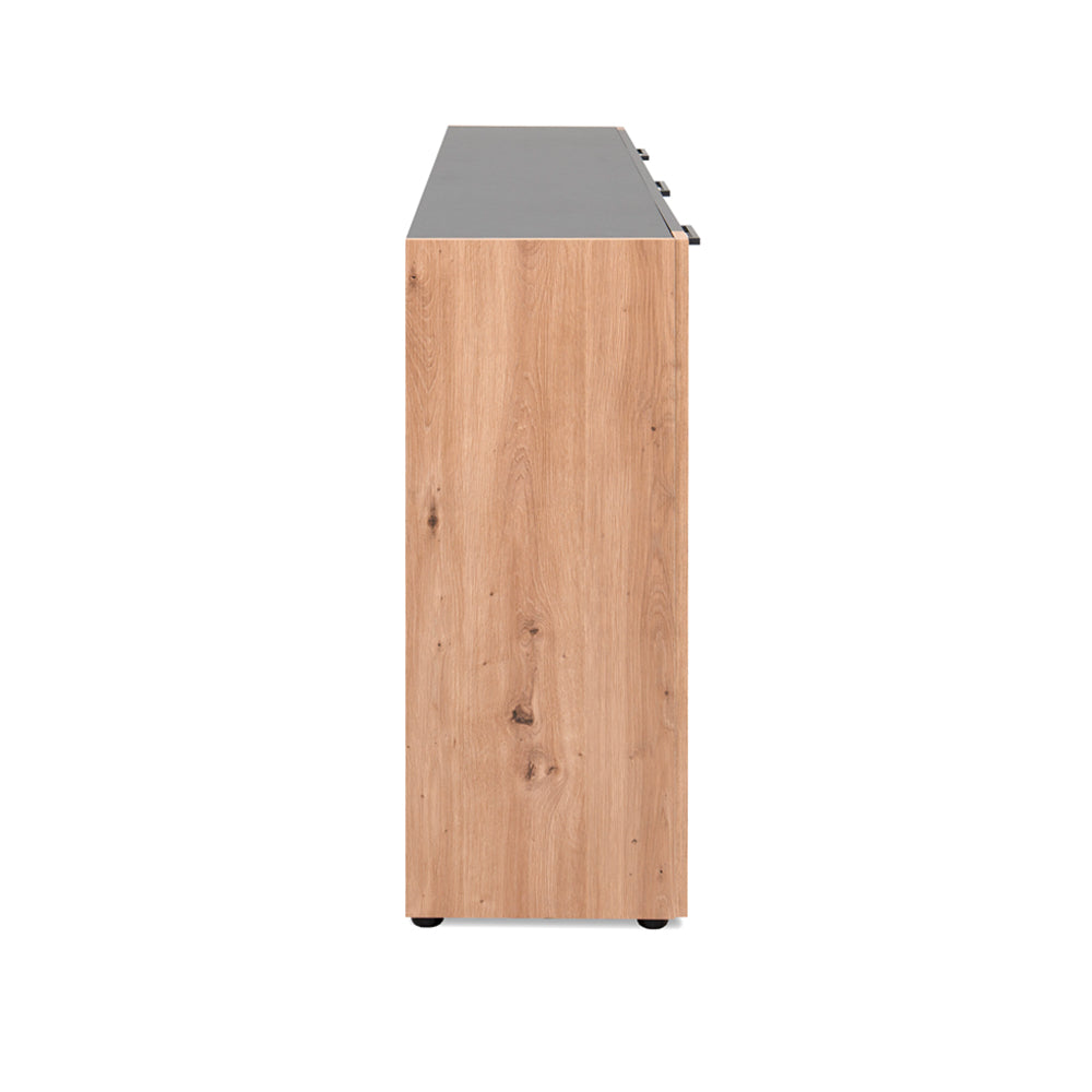 Madia 4 ante e 1 cassetto colore antracite con laterali in rovere artisan 162 cm Cento51A