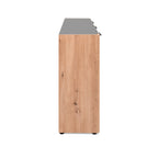 Madia 4 ante e 1 cassetto colore antracite con laterali in rovere artisan 162 cm Cento51A
