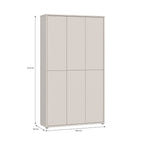 Armoire polyvalente 6 portes 109x35x192 couleur cachemire Medea