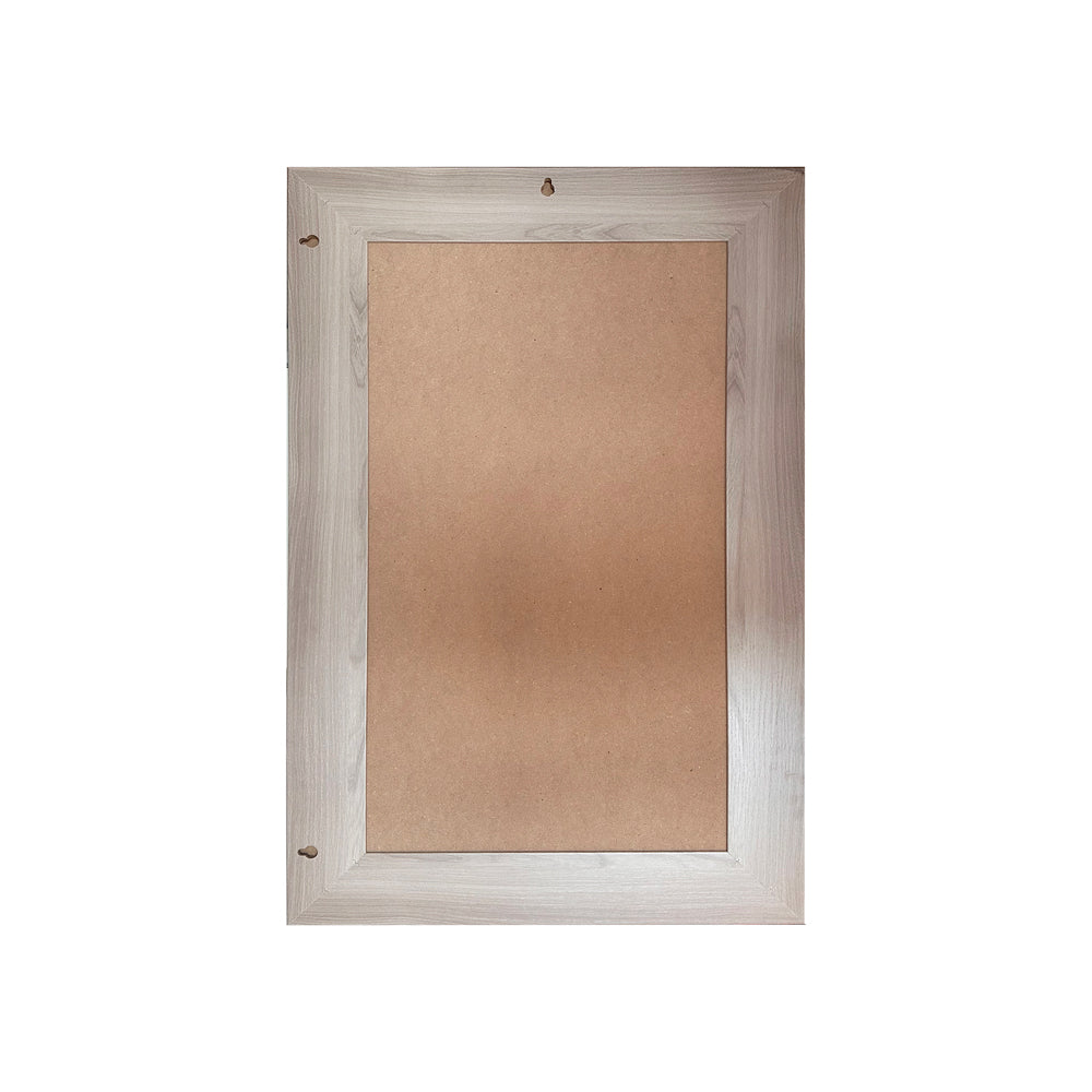 Specchiera rettangolare con cornice olmo natura 102x65 cm. Loto