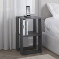 Comodino con due ripiani colore antracite 34x55H cm - Lonie
