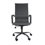 Poltrona ufficio con schienale ergonomico e ruote colore grigio H105 Nuvia