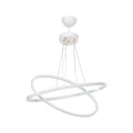 Lampada a sospensione 60cm con due anelli bianchi Led - Muso  MDL4438