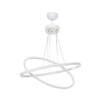 Lampada a sospensione 60cm con due anelli bianchi Led - Muso  MDL4438