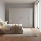 Kleiderschrank 275 cm mit 6 Drehtüren hochglänzend weiß - Pavese