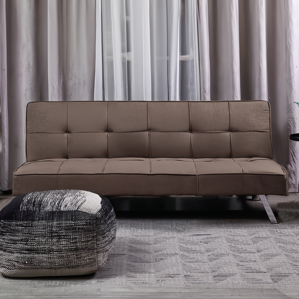 Divano click-clack con funzione letto colore marrone 168x83x75.5H Daynora