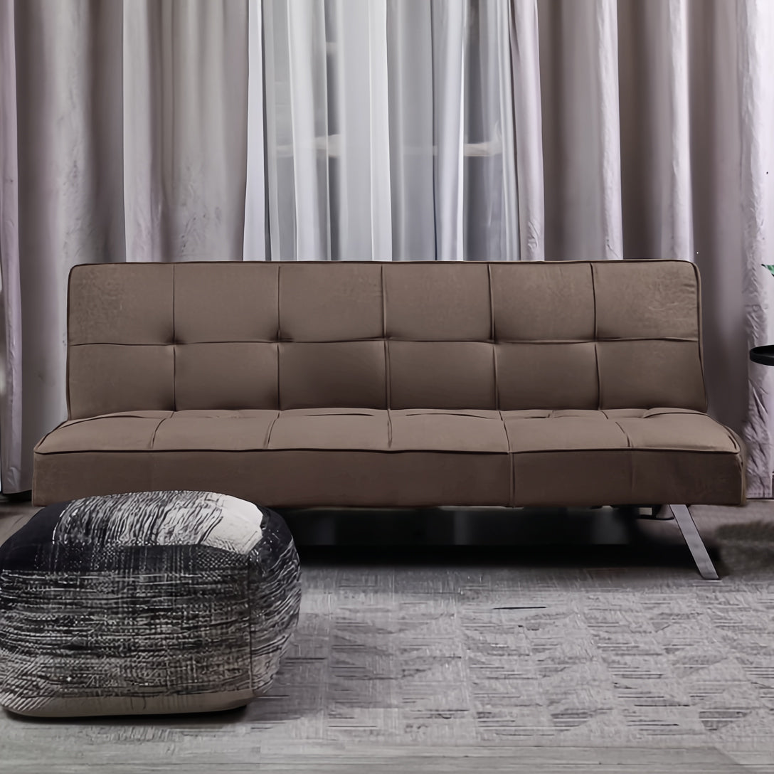 Divano click-clack con funzione letto colore marrone 168x83x75.5H Daynora