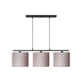 Suspension 80cm avec abat-jour tissu beige - Medusa