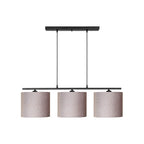Suspension 80cm avec abat-jour tissu beige - Medusa