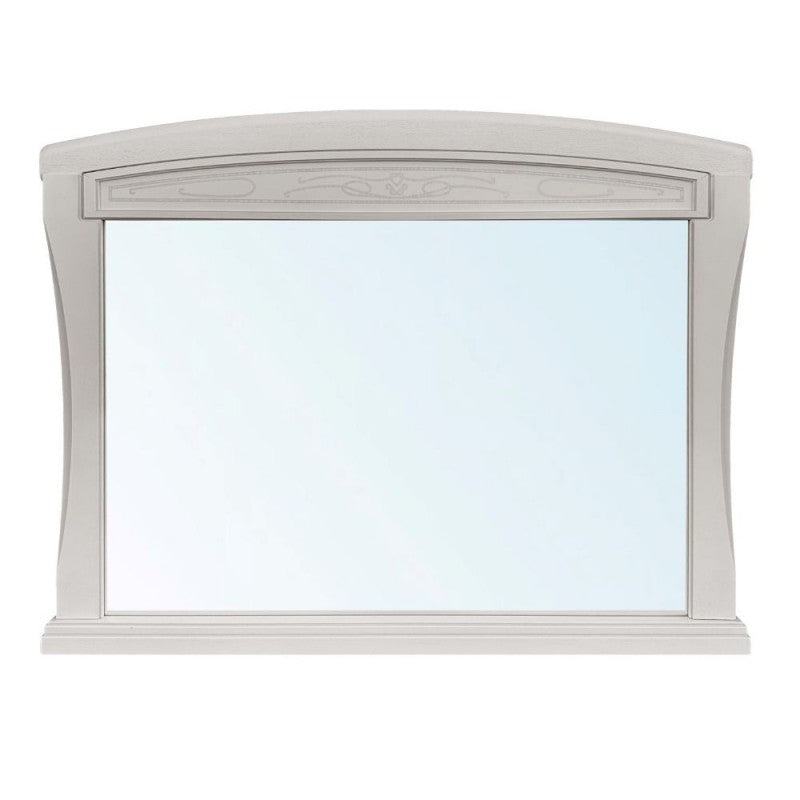 Specchiera in legno con cornice colore avorio Aurora
