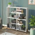 Libreria 113x117h cm colore bianca con piedini a croce - Kipp