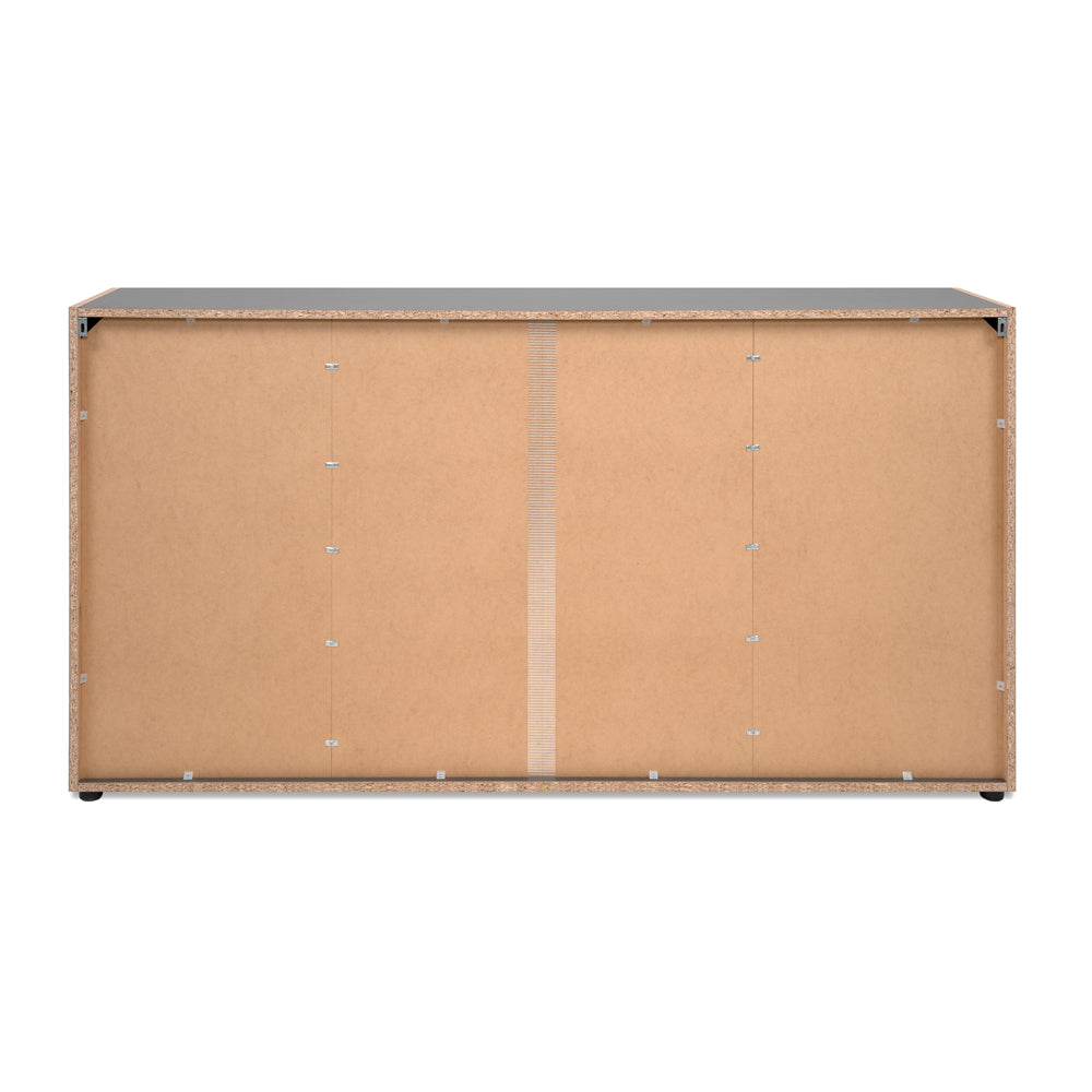 Madia 4 ante e 1 cassetto colore antracite con laterali in rovere artisan 162 cm Cento51A