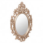 Specchio decorativo ovale da parete 36x53 cm con cornice barocca gold MR5501