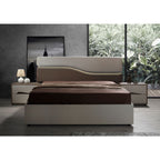 Camera da letto completa con letto contenitore colore cashmere e olmo - Lunar