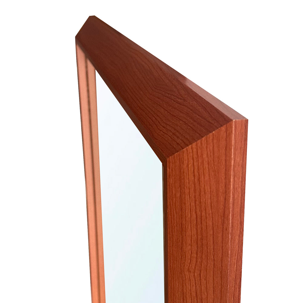 Specchiera rettangolare con cornice sintesi ciliegio 127x65 cm. SP49