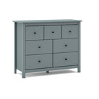 Kommode aus Massivholz mit 7 Schubladen, Khakigrün, 110x40x80H cm – Missy