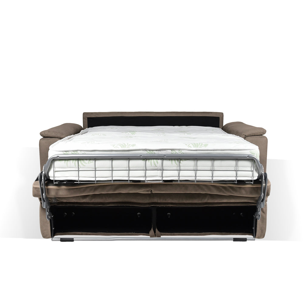 Divano letto 3 posti colore marrone caribou 210x94x90H Mercurio
