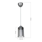 Lampada da soffitto con paralume cilindrico in plastica fumè - Optical ASZ1027