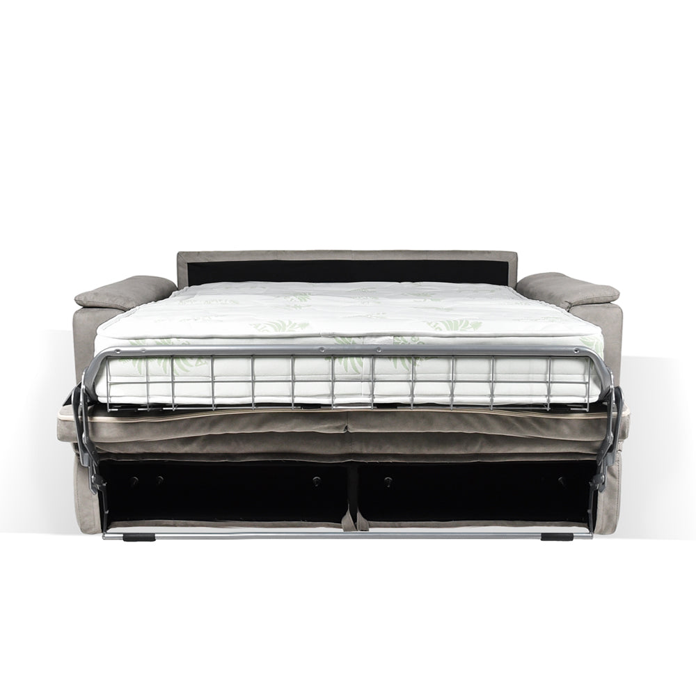 Divano letto 3 posti colore grigio chiaro 210x94x90H Mercurio