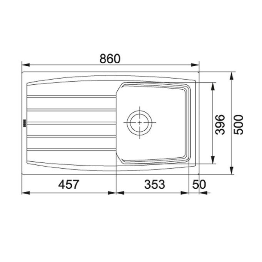 Lavello cucina 1 vasca con gocciolatoio reversibile avena 86x50 Franke ATG 611