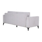 Divano con carrello estraibile e schienale ribaltabile 3 posti grigio chiaro - Derry